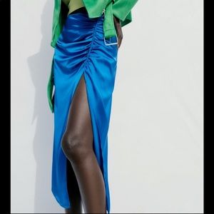 Zara satin effect skirt